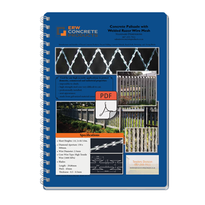 Precast Concrete Palisade - Spec Sheet PDF Download
